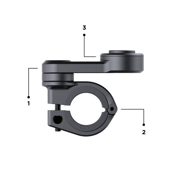 Super-stable 3-axis 360° adjustment