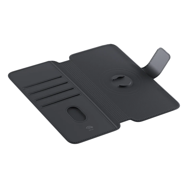 Magnetic flip cover with card storage